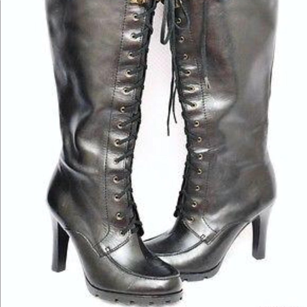 Ralph Lauren Black leather riding boots